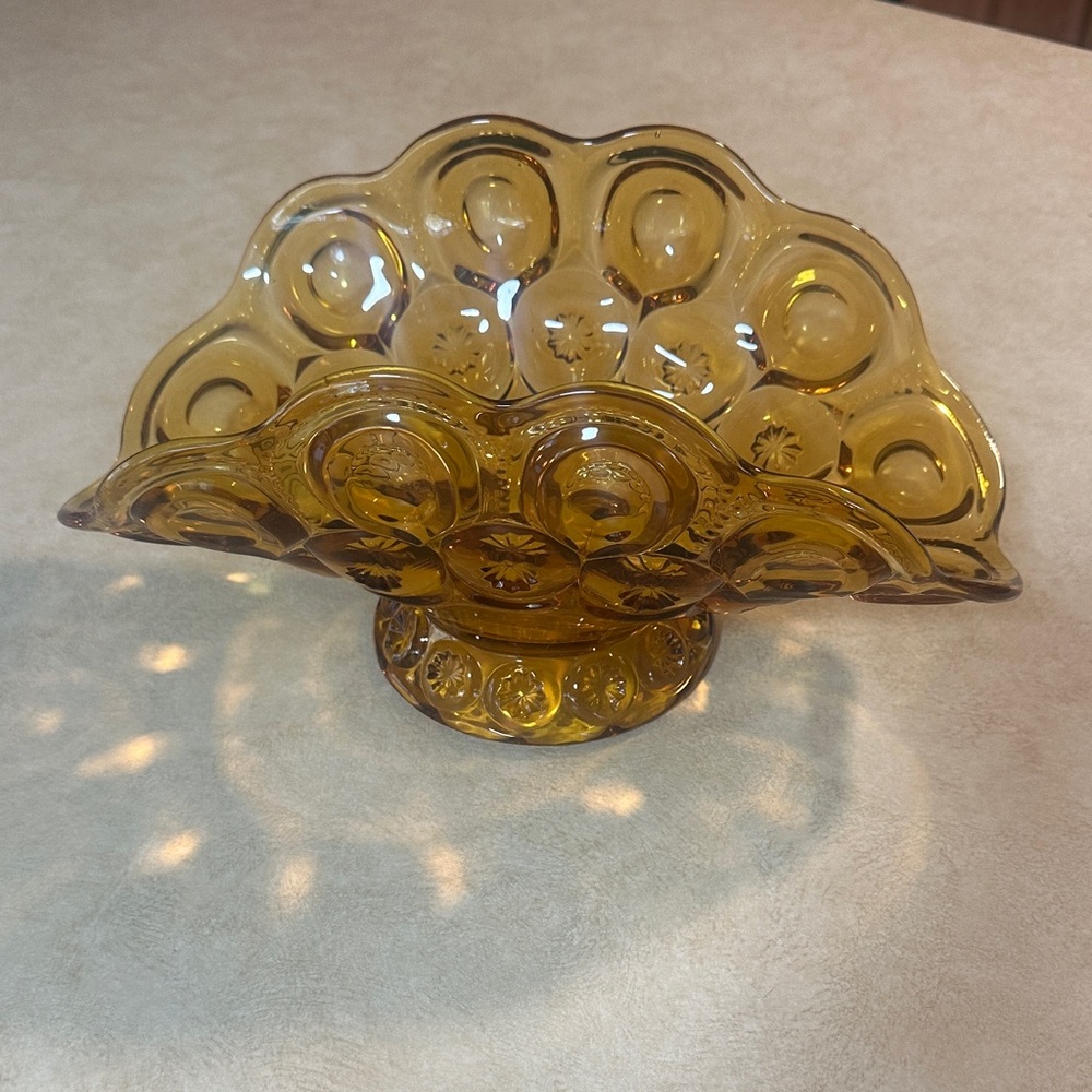 Vintage Amber Glass Bowl